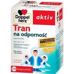 DOPPELHERZ Aktiv Tran na odporność x 120 kapsułek