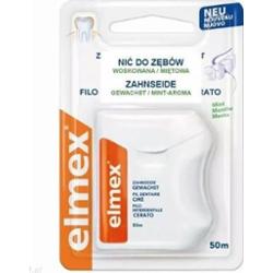 ELMEX Nić dentystyczna woskowana do usuwania płytki nazębnej z przestrzeni międzyzębowych miętowa 50m
