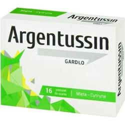 ARGENTUSSIN GARDŁO x 16 pastylek do ssania miętowo-cytrynowe