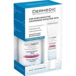 DERMEDIC Redness Calm Zestaw Kojąca Pianka oczyszczająca 170ml + Krem-koncentrat na chroniczne zaczerwienienia 40ml