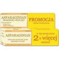 ASPARAGINIAN Magnez i Potas x 100 tabletek