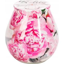 Bispol B-lite s72s-01 KWIAT PIWONII świeca ogrodowa w szkle z  wymiennym wkładem