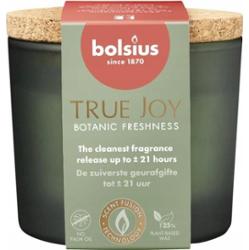 Bolsius True Joy Botanic Freshness świeca zapachowa w szkle 66/83 z korkowym wieczkiem