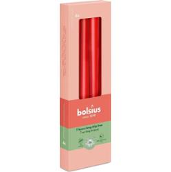 Bolsius DELIKATNA CZERWIEŃ świeca stołowa szpica 245/24 - 4 sztuki
