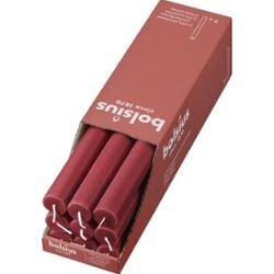 Bolsius Rustic Delikatna Czerwień - świeca stołowa 270/23mm - 9 sztuk