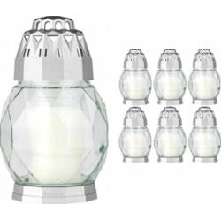 Bolsius Diamond Srebro przezroczysty lampion 6 sztuk