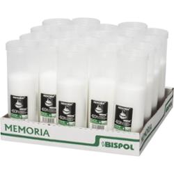 Bispol Memoria p220 wkłady parafinowe do zniczy 60 godzin palenia 20 sztuk