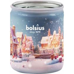 Bolsius True Glow świąteczna świeca zapachowa w szkle 82/68 - Crème Brûlée