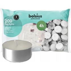 Bolsius podgrzewacze bezzapachowe białe 4 godzinne worek foliowy 200 sztuk