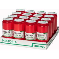 Bispol Memoria w07 wkłady olejowe do zniczy czerwone 4,5 dnia palenia 16 sztuk