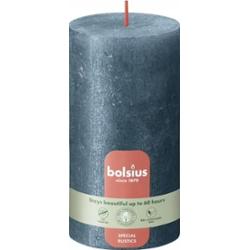 Bolsius Rustic Shimmer Niebieska świeca dekoracyjna 130/68 mm