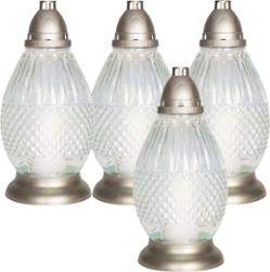 Bispol 5039 bezbarwny znicz szklany 4 sztuki