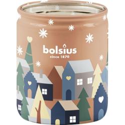 Bolsius Silent Night świąteczna świeca zapachowa w szkle 82/68 - Orzechy i Wanilia