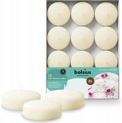 Bolsius Kremowa świeca pływająca 12 sztuk
