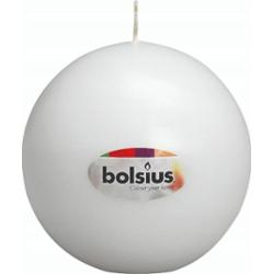 Bolsius Biała świeca kula 70mm