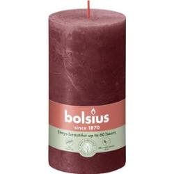 Bolsius Rustic Shine Aksamitna Czerwień świeca dekoracyjna 130/68