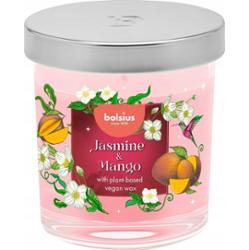 Bolsius Floral Fusion Jaśmin i Mango świeca zapachowa 80/72 w szkle z wieczkiem