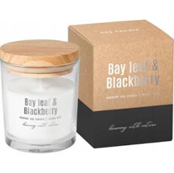 Bispol sn73-325 LIŚĆ LAUROWY & JEŻYNA sojowa świeca zapachowa w szkle - 28h