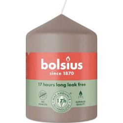 Bolsius Essentials Jasny Taupe świeca pieńkowa 80/58mm