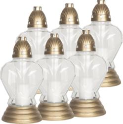 Bispol 4079 bezbarwny znicz szklany 6 sztuk