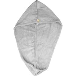 Deni Carte - miękki, chłonny turban do włosów lux, kolor szary