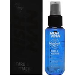 Nishman Genius Beard&Mustache Perfumed Spray - odświeżające perfumy do brody i wąsów, 75ml