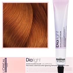 Loreal Dia Light - profesjonalna trwała farba do włosów, 50ml 8.43 Jasny Blond Miedziano-Złocisty