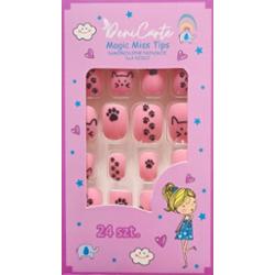 Deni Carte Tipsy Kids - tipsy przyklejane dla dzieci, różne wzory Kocie Łapki | Różowo-Czarne