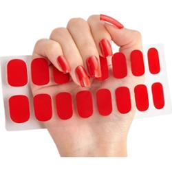Deni Carte Naklejki Żelowe - naklejki na paznokcie utwardzane UV/LED, różne kolory Intense Red | Intensywny Czerwony