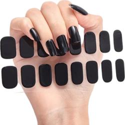 Deni Carte Naklejki Żelowe - naklejki na paznokcie utwardzane UV/LED, różne kolory Black | Czarny