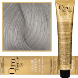 Fanola Oro Therapy Color Keratin Oro Puro profesjonalna permanentna farba do włosów Silver 100 ml