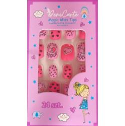 Deni Carte Tipsy Kids - tipsy przyklejane dla dzieci, różne wzory Serduszka | Różowo-Czarne