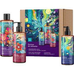 Vianek prebiotyczny zestaw do włosów - wcierka, 150ml + peeling kwasowy, 150ml + szampon, 300ml