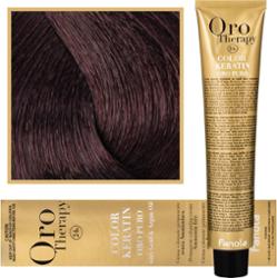 Fanola Oro Therapy - farba do włosów bez amoniaku, pełna paleta kolorów 4,5 | Kasztan Mahoniowy
