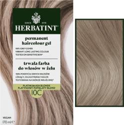 Herbatint Permanent Haircolour Gel – trwała, ziołowa farba do włosów w żelu, 170ml 10C | Platynowy Popielaty Blond