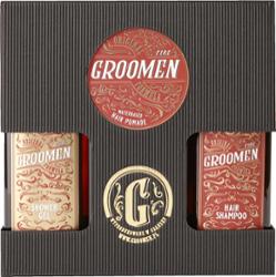 Groomen FIRE Zestaw do ciała i włosów – żel pod prysznic, szampon i pomada do włosów, 2x300ml+120g
