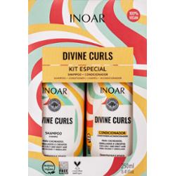 Inoar Divine Curls Duo Pack - zestaw do pielęgnacji włosów kręconych, 2x250ml
