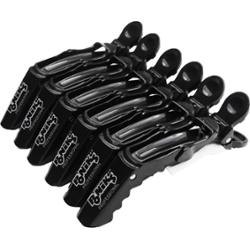 Poniks Klipsy fryzjerskie do włosów krokodylki 6szt, czarne