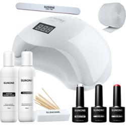 SunOne Zestaw do hybryd S01 – zestaw do manicure hybrydowego z lampą i akcesoriami