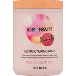 Inebrya Ice Cream Keratin Restructuring - maska do włosów suchych, 1000ml