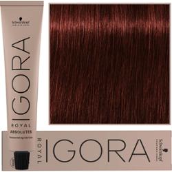 Schwarzkopf Professional Igora Royal Absolutes - trwała farba do włosów z kolagenem, 60ml 5-80 | Jasny Brąz Naturalny Czerwony