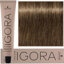 Schwarzkopf Professional Igora Royal Absolutes - trwała farba do włosów z kolagenem, 60ml 7-50 | Średni Blond Złoty Naturalny