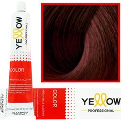 Alfaparf Yellow - trwała farba do włosów z aloesem i kiełkami pszenicy, 100ml 5,66s | Jasny Super Intensywny Czerwony Brąz