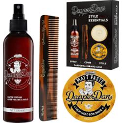 Dapper Dan Style Essentials Zestaw – zestaw do stylizacji włosów, pasta, spray i grzebień, 100ml+200ml