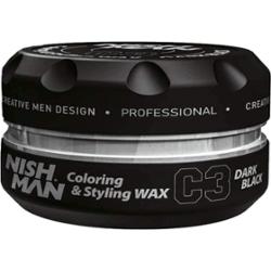 Nishman Coloring&Styling Wax - wosk koloryzujący, efekt czarnych włosów, 100ml