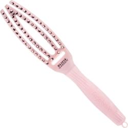 Olivia Garden Finger Brush Combo Small, szczotka do rozczesywania z włosiem dzika Pastel Pink | Pastelowy róż
