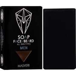 Masveri Soap Face Beard All Skin Types - mydło do twarzy i zarostu dla mężczyzn, 100g