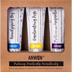 Anwen Proteins . Emollients . Humectants odżywka pielęgnująca wygodne opakowanie 3 x 100 ml Medium porosity