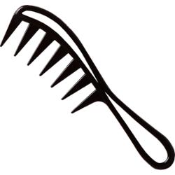 Nishman Hair Comb 043 - grzebień barberski do teksturyzowania włosów, czarny