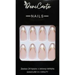 Deni Carte Tipsy French - sztuczne paznokcie w stylu francuskim, różne wzory Pearl French | Perłowy